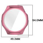 Carcasa cu protectie ecran BizonMobile Felipe compatibila cu Huawei Watch GT 7 Pro 46 mm, Roz 3 - lerato.ro