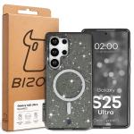 Carcasa Bizon SparklO cu MagSafe compatibila cu Samsung Galaxy S25 Ultra, Glitter Black 7 - lerato.ro