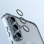 Carcasa cu protectie pentru camera Bizon GuardO cu MagSafe compatibila cu Samsung Galaxy S25, Transparent / Albastru 4 - lerato.ro