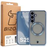 Carcasa cu protectie pentru camera Bizon GuardO cu MagSafe compatibila cu Samsung Galaxy S25, Transparent / Albastru 6 - lerato.ro