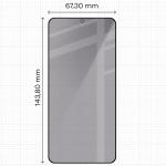Set 2 folii protectie Bizon Eplikator Hybrid Shadow Privacy compatibile cu Samsung Galaxy S25 / S24, Negru 3 - lerato.ro