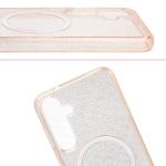 Carcasa Bizon SparklO cu MagSafe compatibila cu Samsung Galaxy S25 Plus / S24 Plus, Glitter Orange 6 - lerato.ro