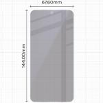 Set 2 folii protectie Bizon Eplikator Hybrid Shadow Privacy compatibile cu Samsung Galaxy S25, Negru 3 - lerato.ro
