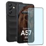 Kit protectie 2 in 1 BizonMobile, Carcasa Bizon Tur si Folie sticla securizata Bizon Glass Edge, compatibil cu Samsung Galaxy A57 5G, Negru 2 - lerato.ro