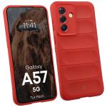 Kit protectie 2 in 1 BizonMobile, Carcasa Bizon Tur si Folie sticla securizata Bizon Glass Edge, compatibil cu Samsung Galaxy A57 5G, Rosu 4 - lerato.ro