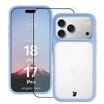 Kit protectie 2 in 1 BizonMobile, Carcasa Bizon Angelo si Folie sticla securizata Bizon Glass Edge, compatibil cu iPhone 18 Pro / 17 Pro, Light Blue 2 - lerato.ro