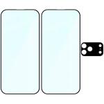 Set protectie 3in1 Bizon Glass Edge Pack, 2 folii sticla ecran + 1 folie sticla camera foto, compatibil cu iPhone 18 Pro, Negru 7 - lerato.ro