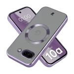 Carcasa cu protectie pentru camera Bizon GuardO cu MagSafe compatibila cu Google Pixel 10a, Transparent / Mov 2 - lerato.ro
