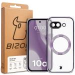 Carcasa cu protectie pentru camera Bizon GuardO cu MagSafe compatibila cu Google Pixel 10a, Transparent / Mov 6 - lerato.ro