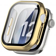 Carcasa cu protectie ecran BizonMobile Adamo compatibila cu Apple Watch 12 (46 mm), Gold