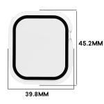 Carcasa cu protectie ecran BizonMobile Adamo compatibila cu Apple Watch 12 (42 mm), Transparent 3 - lerato.ro