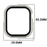 Carcasa cu protectie ecran BizonMobile Adamo compatibila cu Apple Watch 12 (42 mm), Silver 3 - lerato.ro