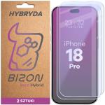 Set 2 folii sticla hibird Bizon Hybrid Mule compatibile cu  iPhone 18 Pro / 17 Pro, Transparent 2 - lerato.ro
