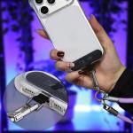Snur pentru carcase 3-in-1 Bizon Accessories ReLoop, Lungime ajustabila, Mov 8 - lerato.ro