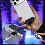 Snur pentru carcase 3-in-1 Bizon Accessories ReLoop, Lungime ajustabila, Portocaliu 8 - lerato.ro