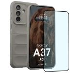 Kit protectie 2 in 1 BizonMobile, Carcasa Bizon Tur si Folie sticla securizata Bizon Glass Edge, compatibil cu Samsung Galaxy A37 5G, Light Grey 2 - lerato.ro