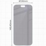 Folie sticla hibird Bizon Hybrid Shadow Privacy compatibila cu iPhone 18 Pro, Negru 3 - lerato.ro