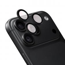 Folii iPhone 18 Pro, Folie sticla securizata camera foto Bizon Glass Snap Lens compatibila cu iPhone 18 Pro Max / 18 Pro, Negru, lerato.ro
