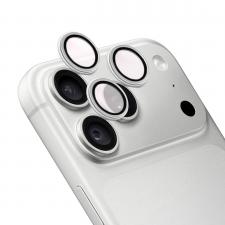 Folii iPhone 18 Pro, Folie sticla securizata camera foto Bizon Glass Snap Lens compatibila cu iPhone 18 Pro Max / 18 Pro, Silver, lerato.ro