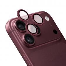 Folie sticla securizata camera foto Bizon Glass Snap Lens compatibila cu iPhone 18 Pro Max / 18 Pro, Burgundy