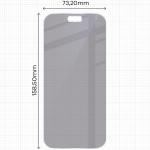Folie sticla hibird Bizon Hybrid Shadow Privacy compatibila cu iPhone 18 Pro Max, Negru 3 - lerato.ro