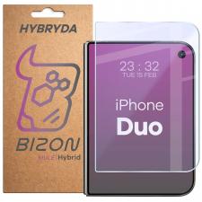 Folii protectie telefoane, Folie protectie display Bizon Hybrid Mule compatibila cu iPhone Duo, Transparent, lerato.ro