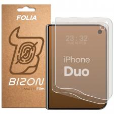 Folii protectie telefoane, Set 2 folii protectie Bizon Film Matte Duo compatibile cu iPhone Duo, Transparent, lerato.ro