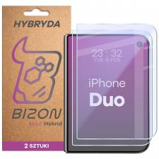 Folii protectie telefoane, Set 2 folii protectie display Bizon Hybrid Mule Duo compatibile cu iPhone Duo, Transparent, lerato.ro