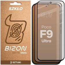 Folii protectie telefoane, Set 2 folii sticla securizata Bizon Glass Matte Duo compatibile cu Xiaomi Poco F9 Ultra, Negru, lerato.ro
