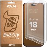 Set 2 folii protectie Bizon Film Matte Duo compatibile cu iPhone 18 Pro, Transparent 2 - lerato.ro