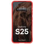 Kit protectie 2 in 1 BizonMobile, Carcasa Bizon Tur si Folie sticla securizata Bizon Glass Edge, compatibil cu Samsung Galaxy S25, Rosu 7 - lerato.ro