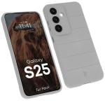 Kit protectie 2 in 1 BizonMobile, Carcasa Bizon Tur si Folie sticla securizata Bizon Glass Edge, compatibil cu Samsung Galaxy S25, Light Grey 4 - lerato.ro