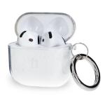 Carcasa Bizon Clear Case compatibila cu Apple AirPods 4, Glitter Clear 3 - lerato.ro