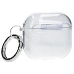 Carcasa Bizon Clear Case compatibila cu Apple AirPods 4, Glitter Clear 6 - lerato.ro