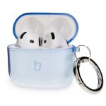 Carcasa Bizon Clear Case compatibila cu Apple AirPods 4, Albastru / Transparent 3 - lerato.ro