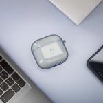 Carcasa Bizon Clear Case compatibila cu Apple AirPods 4, Albastru / Transparent 4 - lerato.ro