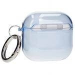 Carcasa Bizon Clear Case compatibila cu Apple AirPods 4, Albastru / Transparent 6 - lerato.ro