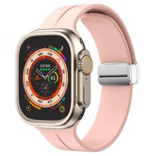 Curea Bizon Strap Watch Silicone compatibila cu Apple Watch 8/9/10/11/12/SE/Ultra, 44/45/46/49mm, Roz