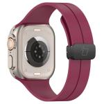 Curea Bizon Strap Watch Silicone compatibila cu Apple Watch 8/9/10/11/12/SE/Ultra, 44/45/46/49mm, Burgundy 5 - lerato.ro