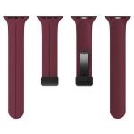 Curea Bizon Strap Watch Silicone compatibila cu Apple Watch 8/9/10/11/12/SE/Ultra, 44/45/46/49mm, Burgundy 6 - lerato.ro
