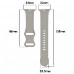Curea din Bizon Strap Watch Silicone compatibila cu Apple Watch 38/40/41/42 mm, Light Grey 3 - lerato.ro