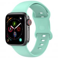 Curea din Bizon Strap Watch Silicone compatibila cu Apple Watch 38/40/41/42 mm, Mint