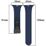 Curea din Bizon Strap Watch Silicone compatibila cu Apple Watch 38/40/41/42 mm, Dark Blue 3 - lerato.ro