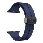 Curea din Bizon Strap Watch Silicone compatibila cu Apple Watch 38/40/41/42 mm, Dark Blue 4 - lerato.ro