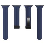 Curea din Bizon Strap Watch Silicone compatibila cu Apple Watch 38/40/41/42 mm, Dark Blue 5 - lerato.ro