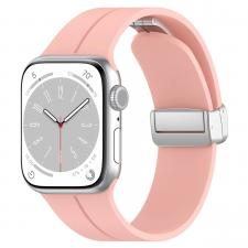 Curea din Bizon Strap Watch Silicone compatibila cu Apple Watch 38/40/41/42 mm, Roz