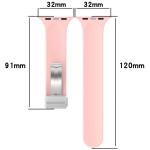Curea din Bizon Strap Watch Silicone compatibila cu Apple Watch 38/40/41/42 mm, Roz 3 - lerato.ro