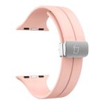 Curea din Bizon Strap Watch Silicone compatibila cu Apple Watch 38/40/41/42 mm, Roz 4 - lerato.ro