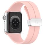 Curea din Bizon Strap Watch Silicone compatibila cu Apple Watch 38/40/41/42 mm, Roz 5 - lerato.ro