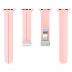 Curea din Bizon Strap Watch Silicone compatibila cu Apple Watch 38/40/41/42 mm, Roz 6 - lerato.ro